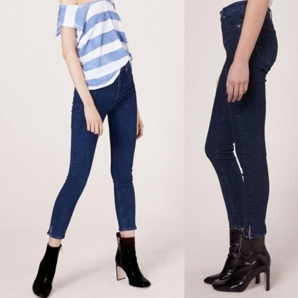 Rag & Bone 10 inch Skinny Capri Dark Paz Jeans - Picture 12 of 12